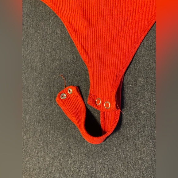 Red Henley Bodysuit - Picture 7 of 7
